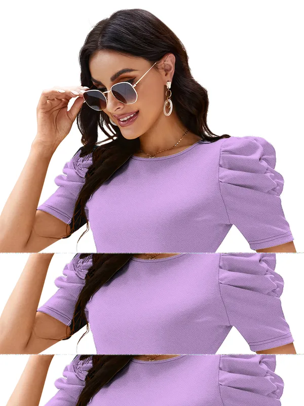 Lavendar_Valentino_And_Cotton_Blend_Top_For_Women