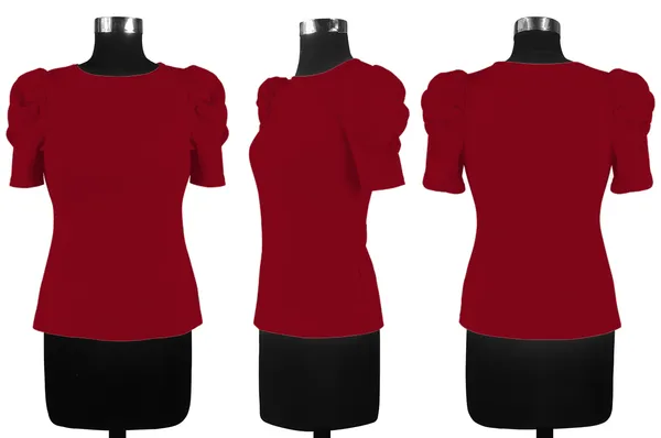 Maroon_Valentino_And_Cotton_Blend_Top_For_Women