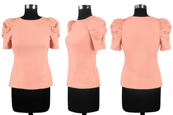 Peach_Valentino_And_Cotton_Blend_Top_For_Women