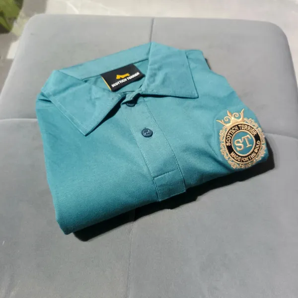 Casual_Blue_Embroidered_Crest_Polo_Tee