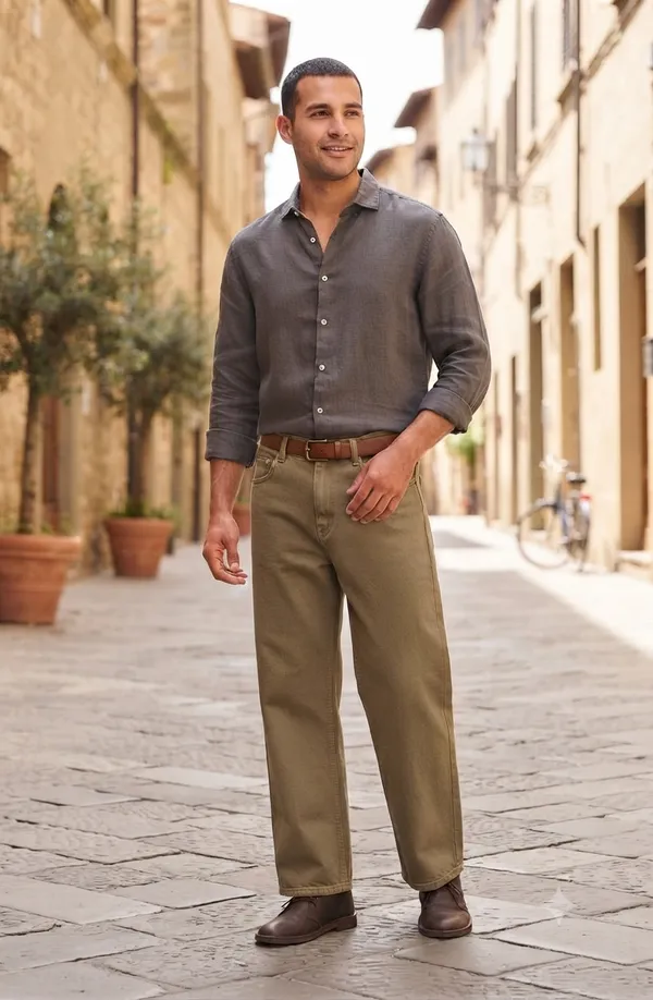 Everyday_Relaxed_Fit_Olive-Khaki_Denim_Jeans_for_Men