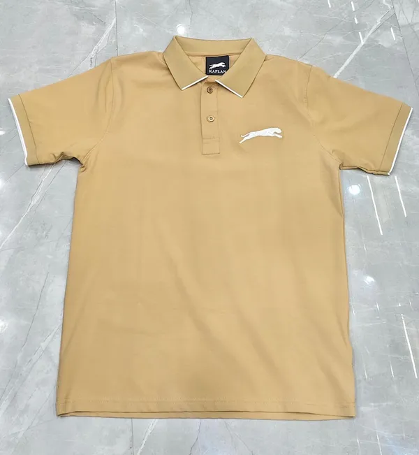 Kaplan_Men's_Beige_Classic_Polo_T-Shirt