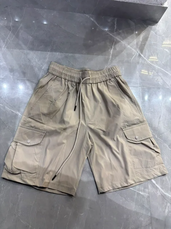 Men's_Beige_Relaxed_Fit_Cargo_Shorts