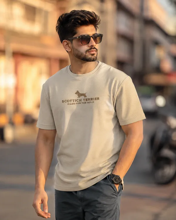 Men’s_Beige_Textured_Graphic_T-Shirt