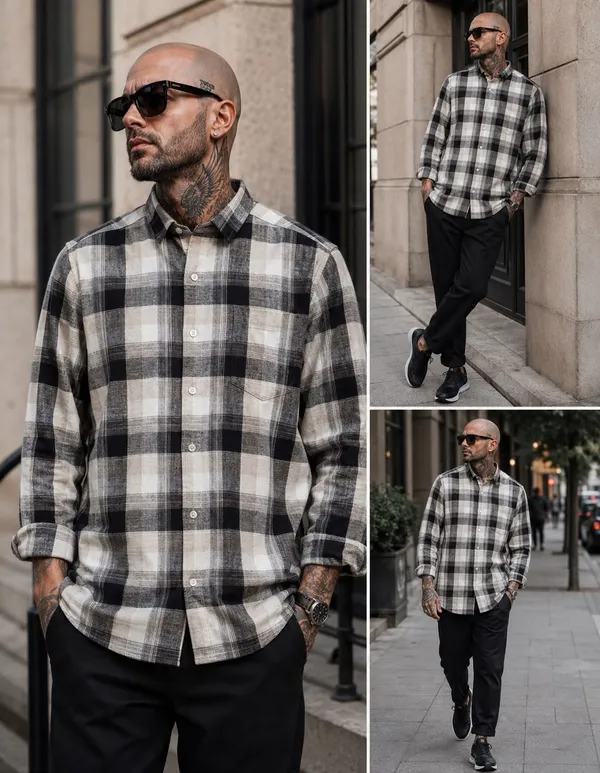 Men's_Black_&_White_Checkered_Shirt