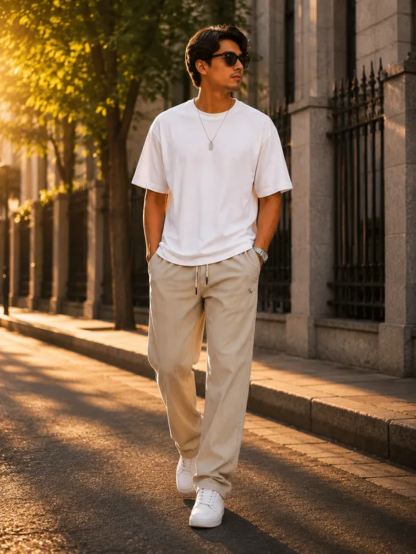 Men's_Elastic_Waist_Casual_Pants_with_Logo