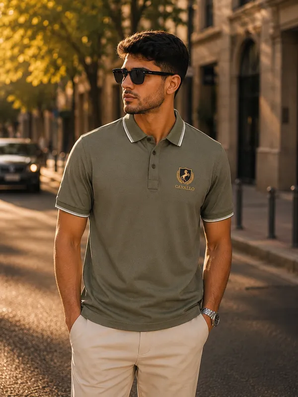 Men’s_Olive_Cavallo_Polo_T-Shirt