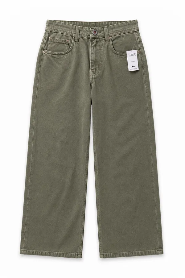 Men’s_Olive_Green_Wide-Leg_Casual_Denim