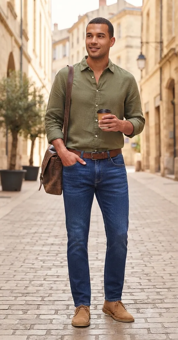 Men's_Slim_Fit_Dark_Blue_Washed_Denim_Jeans