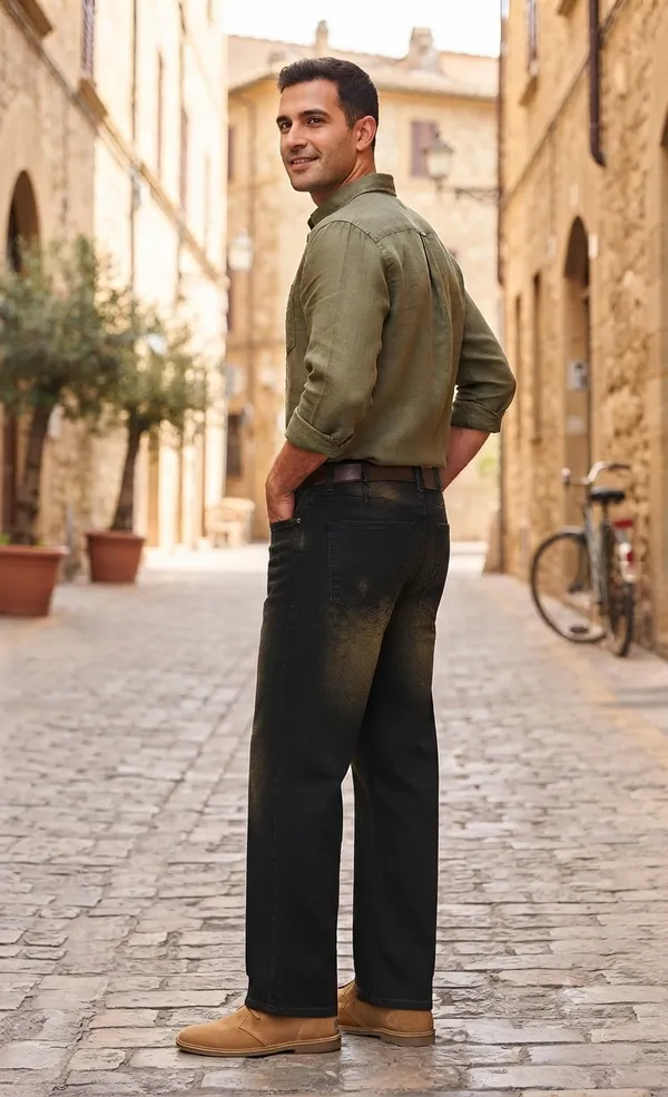 Men's_Straight_Fit_Washed_Black_Denim_Jeans