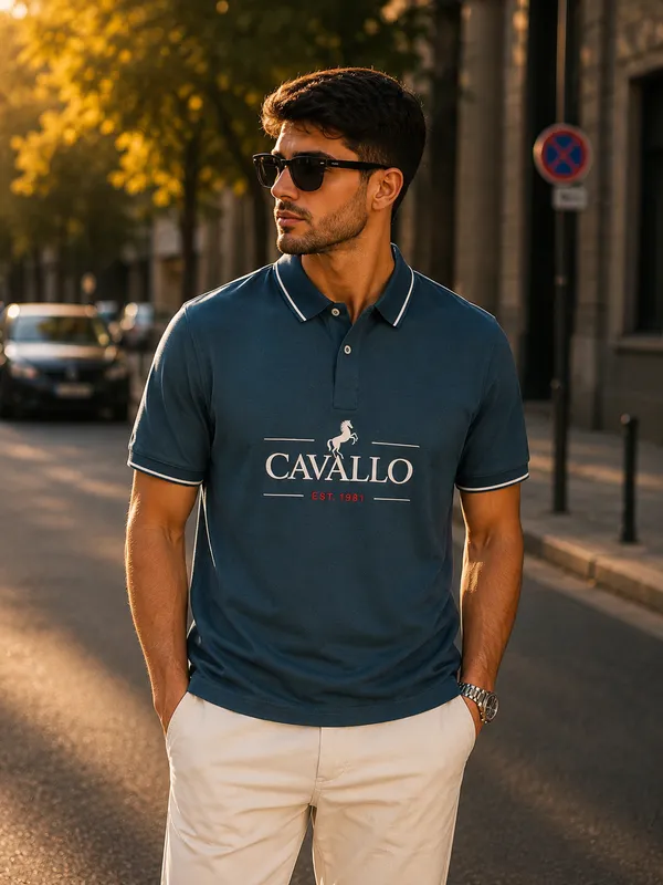 Men’s_Teal_Cavallo_Polo_T-Shirt
