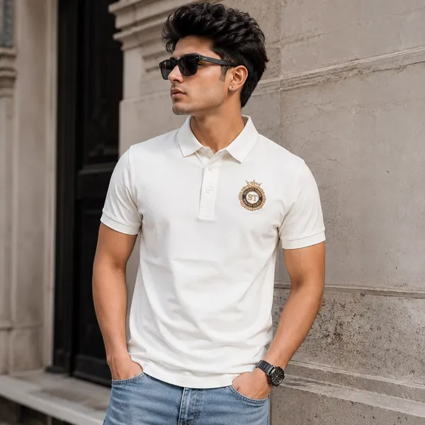 Men's_White_Crest_Logo_Polo_T-Shirt