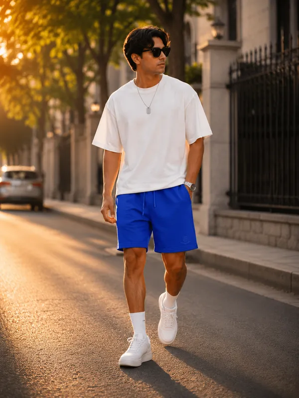 Premium_Cotton_Casual_Shorts_-_Royal_Blue