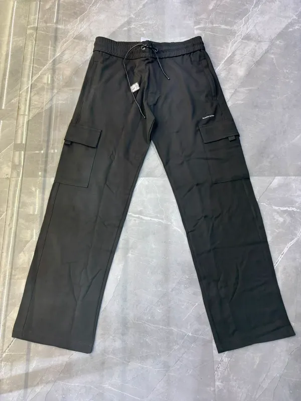 Scottich_Terrier__Premium_Utility_Drawstring_Cargo_Trousers_-_Black
