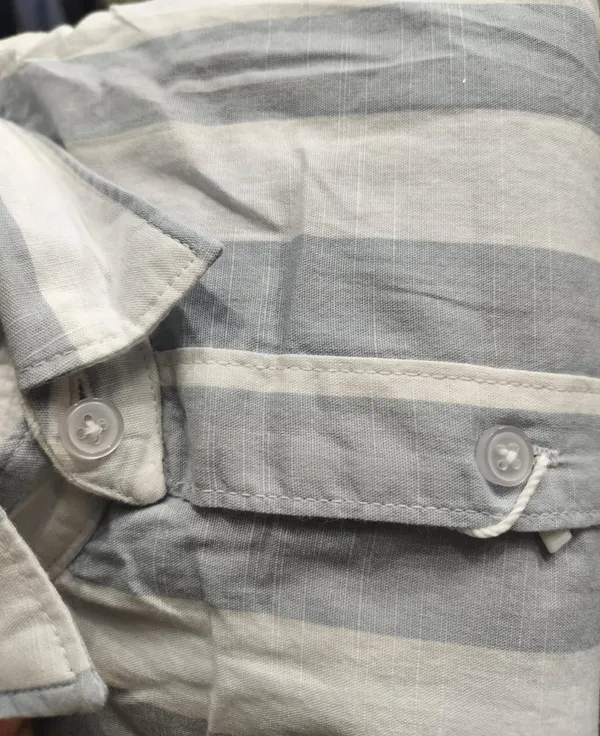 Scottich_Terrier_Men's_Light_Grey_Vertical_Stripe_Shirt