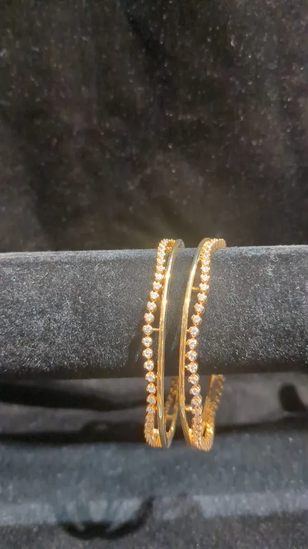 Gold-Tone_Double-Line_CZ_Studded_Bangles_Pair