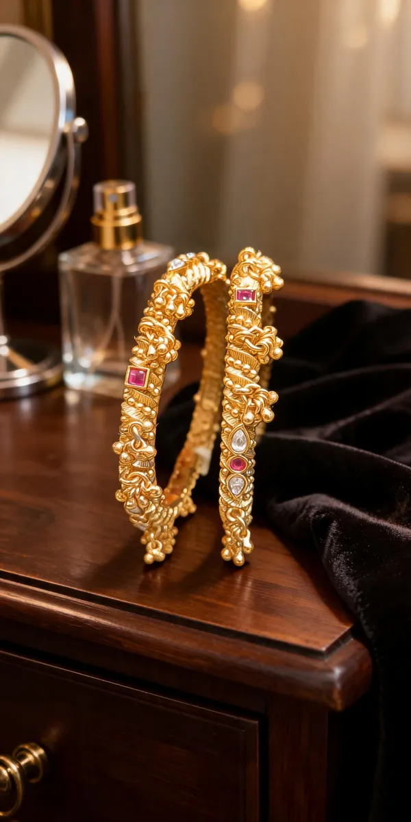 Gold-Tone_Temple_Ghungroo_Kada_Bangles_with_Ruby_&_CZ_Stones