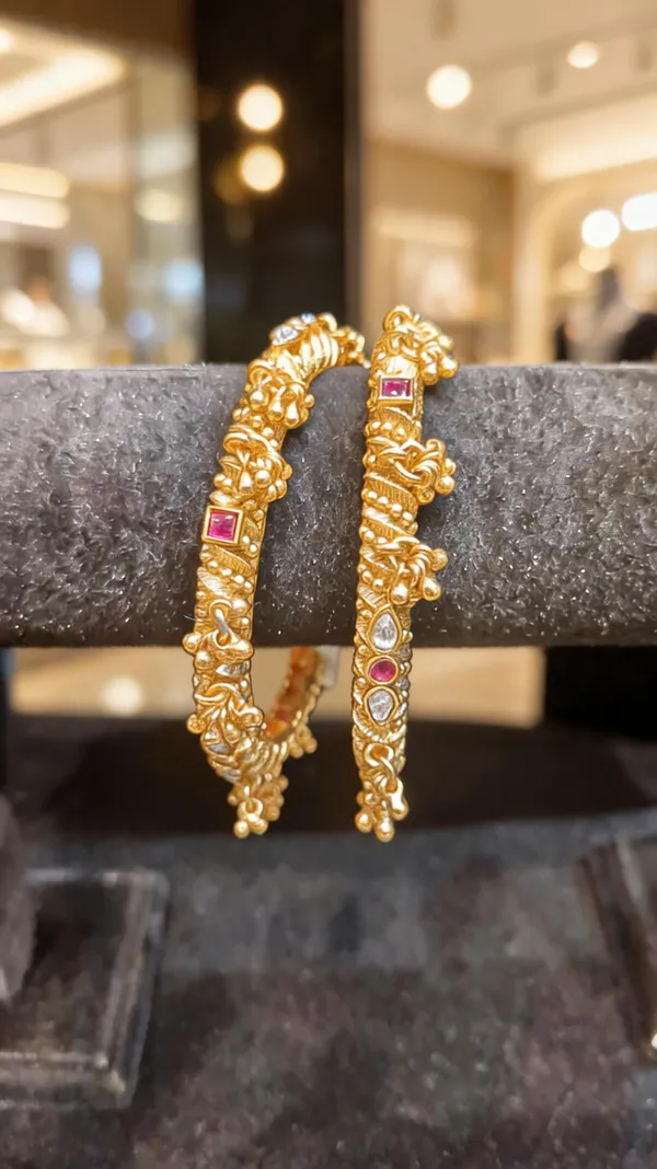 Gold-Tone_Temple_Ghungroo_Kada_Bangles_with_Ruby_&_CZ_Stones