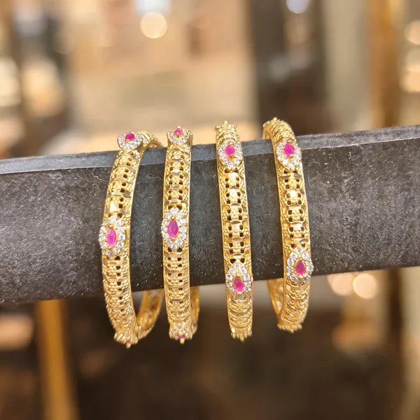 Gold-Tone_4-Piece_Ruby_&_CZ_Jaali_Bangle_Set