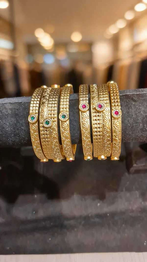 Gold-Tone_6-Piece_Temple_Floral_Bangle_Set_with_Ruby_&_Emerald_Accents