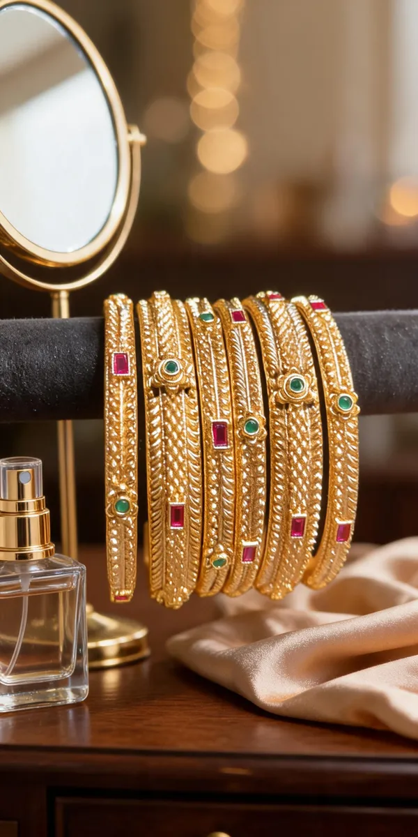 Gold-Tone_6-Piece_Temple_Bangle_Set_with_Ruby_&_Emerald_Stones