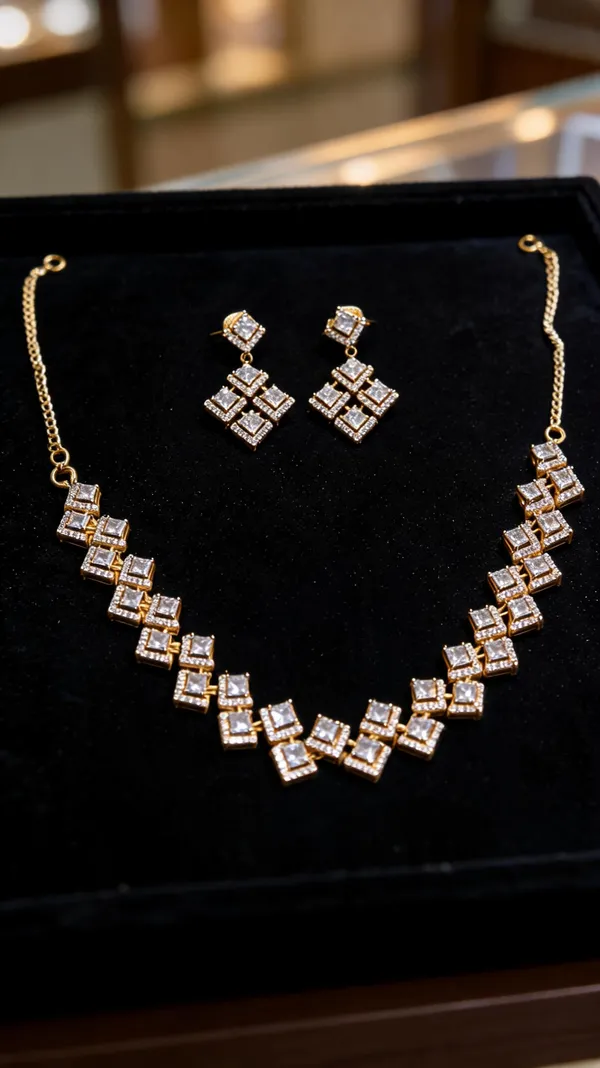 Contemporary_Geometric_Princess-Cut_American_Diamond_Necklace_Set