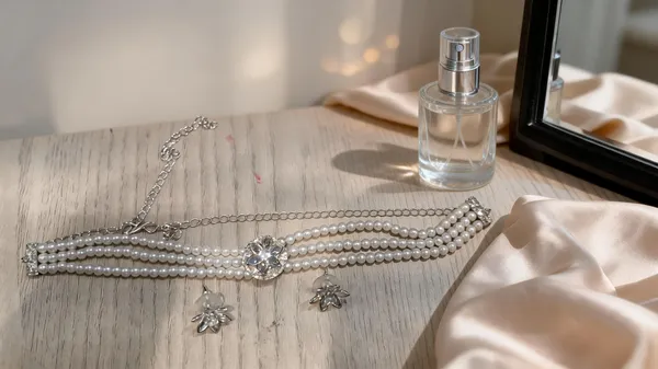 Strand_Pearl_Choker_Necklace_with_Crystal_Floral_Brooch