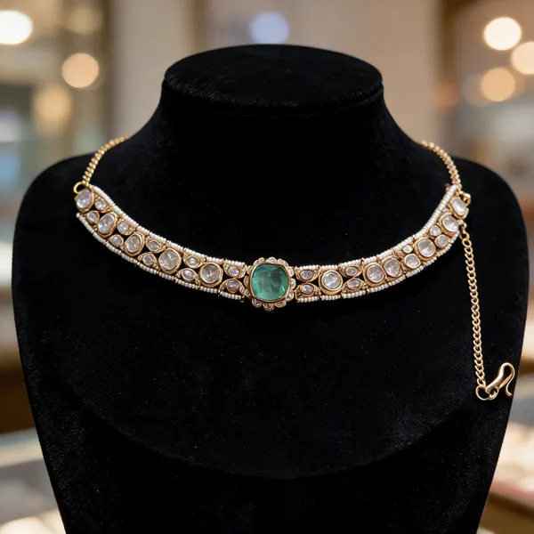Mint_Green_Stone_Polki_Choker_Set