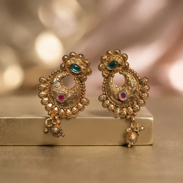 Antique_Matte_Gold_Peacock_Choker_Set