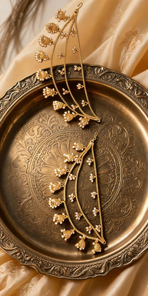 Gold-Plated_Multi-Layered_Jhumka_Kaanchain_Set