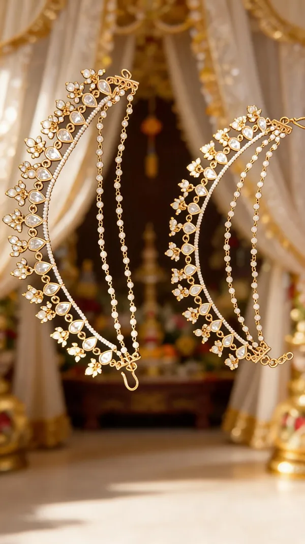 Ornate_Teardrop_Stone_and_Pearl_Multi-Layered_Kaanchain_Set