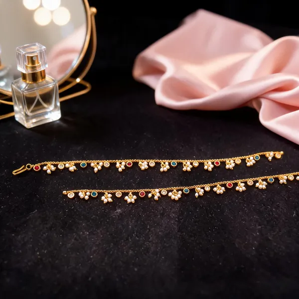 Multicolor_Stone_Pearl_Drop_Payal_Pair