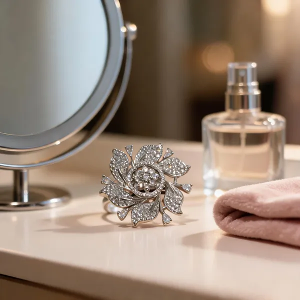 Silver_Plated_Floral_CZ_Statement_Ring