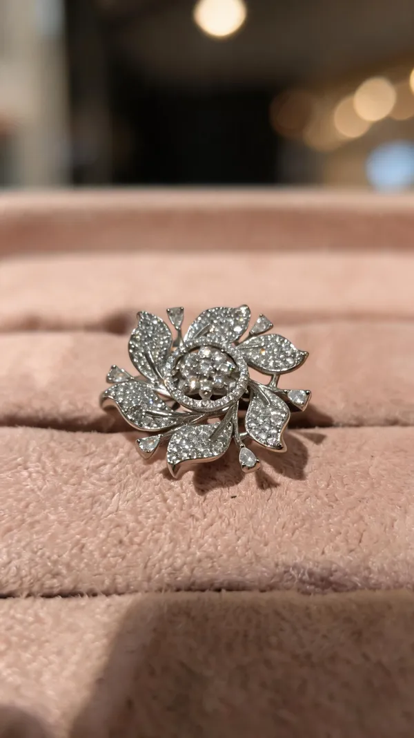 Silver_Plated_Floral_CZ_Statement_Ring