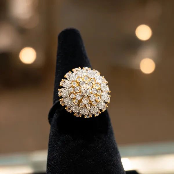 Gold_Plated_CZ_Floral_Cluster_Statement_Ring