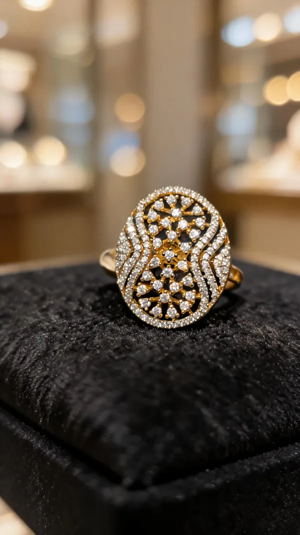 Gold_Plated_Oval_Lattice_CZ_Statement_Ring