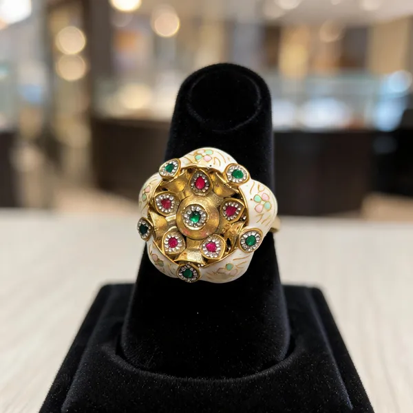 Traditional_Floral_Enamel_Statement_Ring_with_Multicolor_Stones