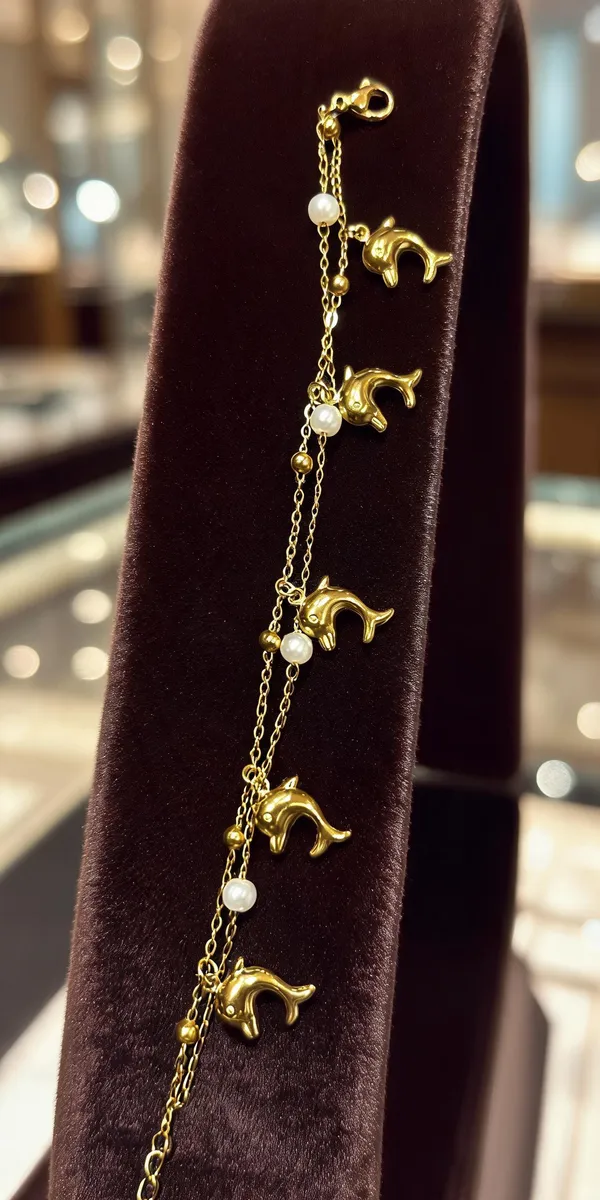 Playful_Dolphin_Charm_&_Pearl_Bead_Bracelet