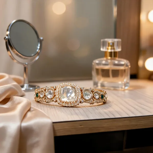 Royal_Uncut_Polki_&_Emerald_Accent_Statement_Kada