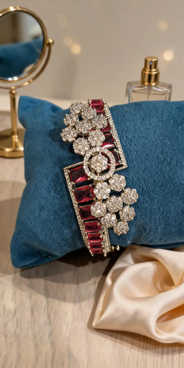 Royal_Ruby_&_CZ_Statement_Kada_Bracelet