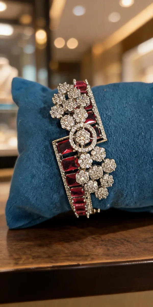 Royal_Ruby_&_CZ_Statement_Kada_Bracelet