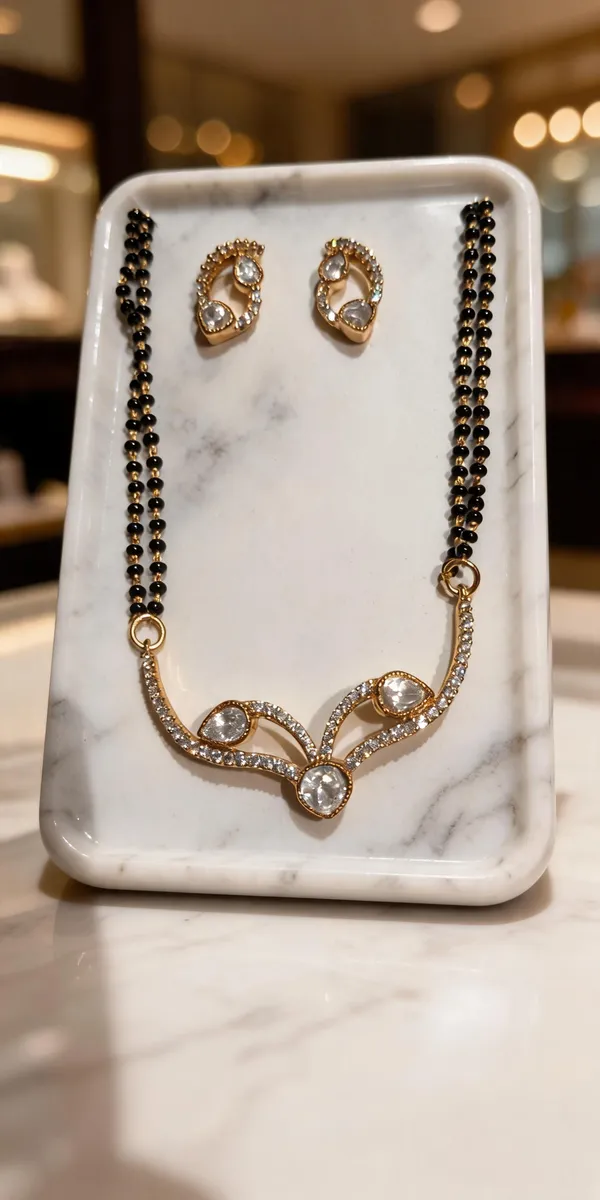 Gold_Plated_Leaf_CZ_Mangalsutra_Set