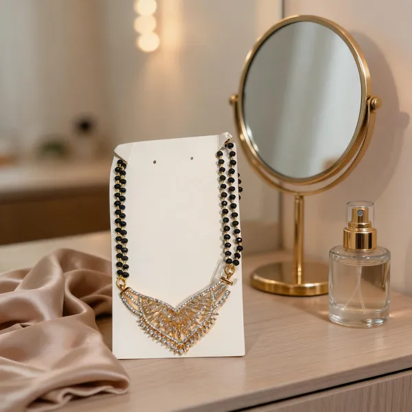 Gold_Plated_V-Shape_CZ_Mangalsutra