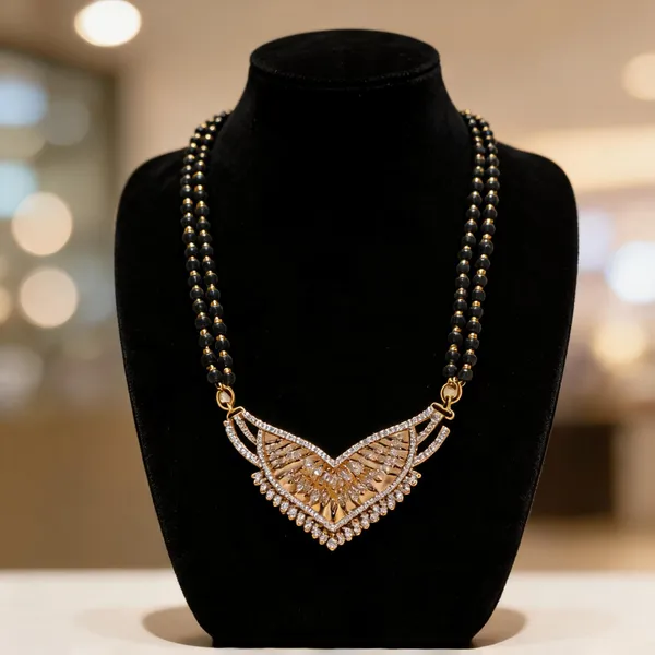 Gold_Plated_V-Shape_CZ_Mangalsutra