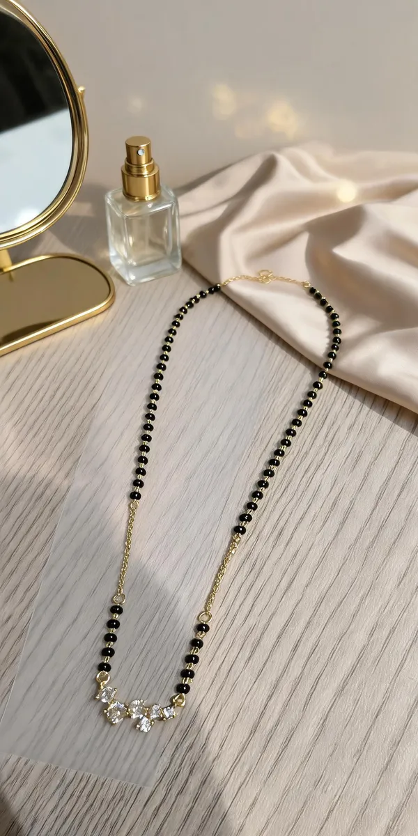 Gold_Plated_5-Stone_CZ_Minimal_Mangalsutra