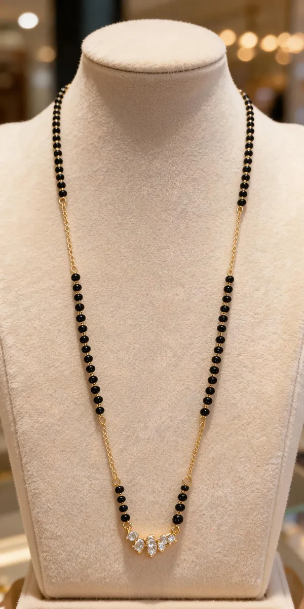 Gold_Plated_5-Stone_CZ_Minimal_Mangalsutra