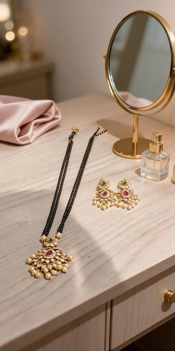 Gold_Plated_CZ_Pearl_Mangalsutra_Set_with_Earrings