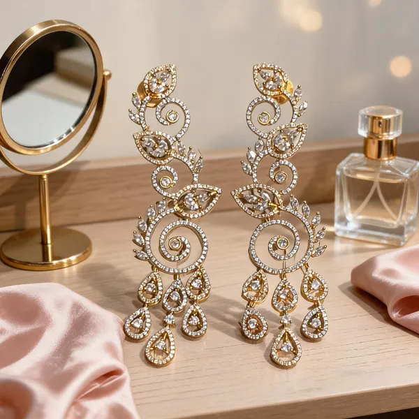 Gold_AD_Leaf_Spiral_Dangler_Earrings