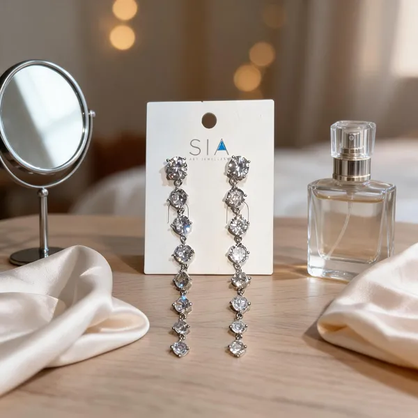 Silver_AD_Round_Stone_Linear_Drop_Earrings