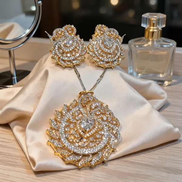 Royal_Rose_CZ_Pendant_&_Earrings_Set